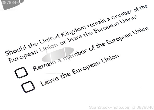 Image of Brexit referendum in UK