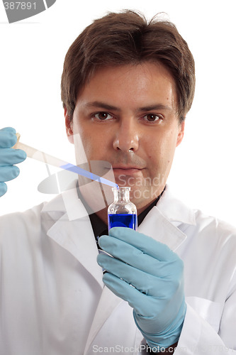 Image of Scientist laboratory research sample