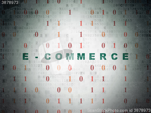 Image of Finance concept: E-commerce on Digital Data Paper background
