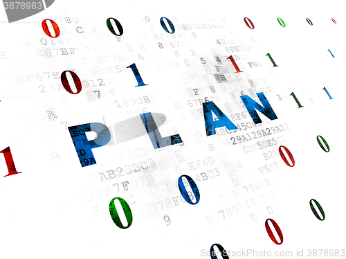 Image of Business concept: Plan on Digital background