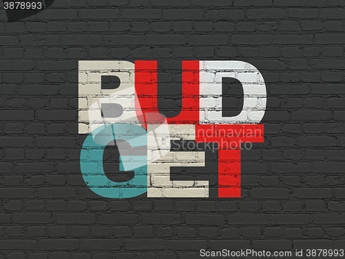 Image of Banking concept: Budget on wall background