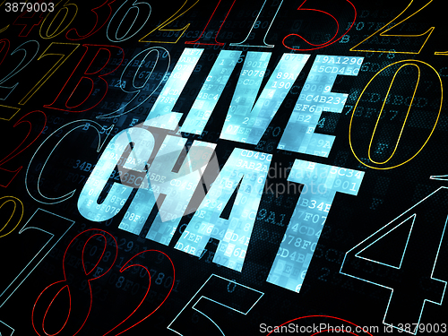 Image of Web development concept: Live Chat on Digital background