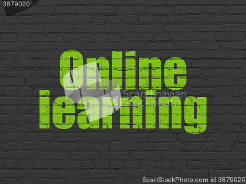 Image of Learning concept: Online Learning on wall background