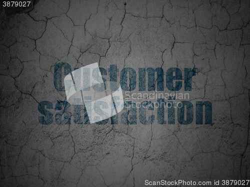 Image of Advertising concept: Customer Satisfaction on grunge wall background
