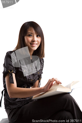 Image of Studying girl