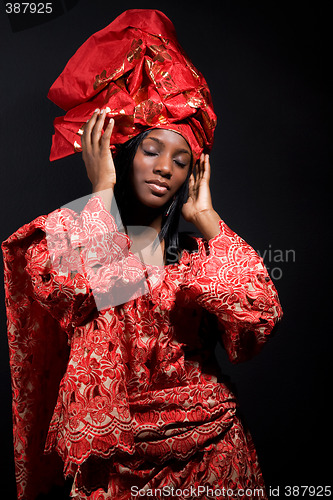 Image of Dancing african woman