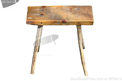 Image of isolated old handmade seat