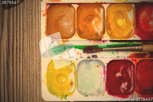 Image of Set of watercolor paints