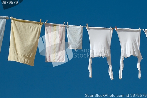 Image of Clothes Hanging Outside