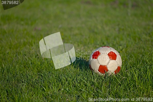 Image of Football on the grass