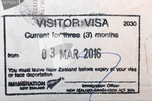 Image of New Zealand Passport Stamp