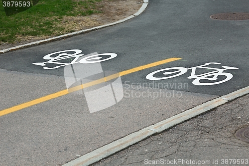 Image of Bicycle lane signs