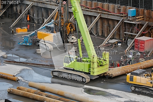 Image of Construction site machinery