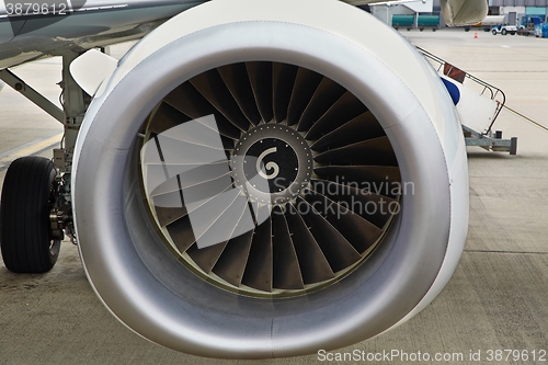 Image of Jet turbine Closeup