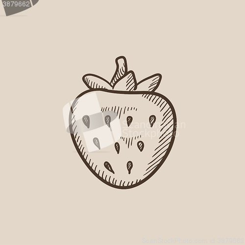 Image of Strawberry sketch icon.