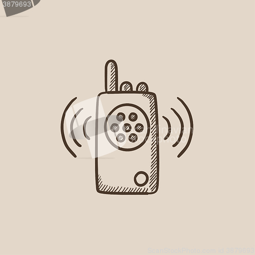 Image of Radio set sketch icon.