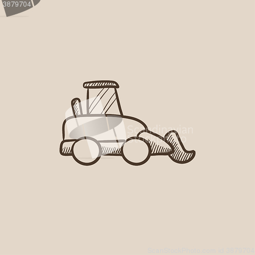 Image of Excavator sketch icon.