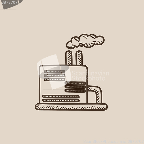 Image of Refinery plant sketch icon.