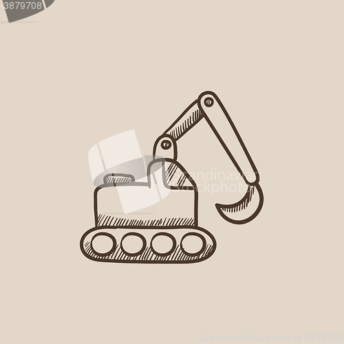 Image of Excavator sketch icon.