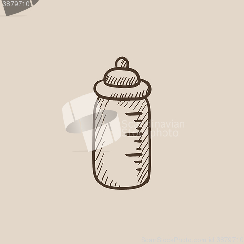 Image of Feeding bottle sketch icon.