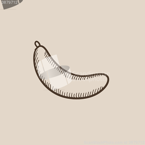 Image of Banana sketch icon.