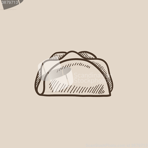 Image of Taco sketch icon.