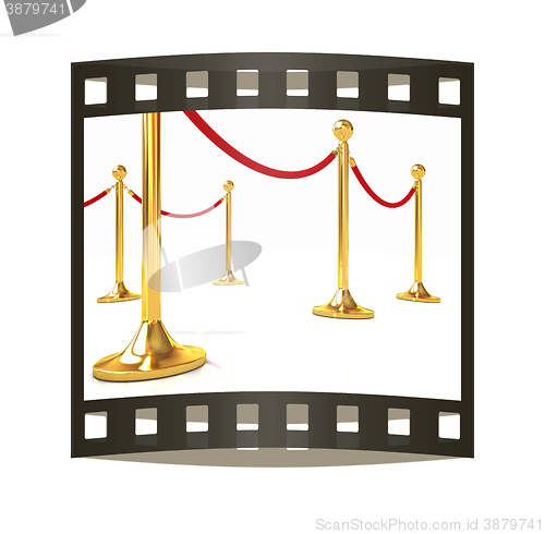 Image of 3d illustration of path to the success. The film strip