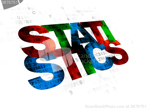 Image of Finance concept: Statistics on Digital background