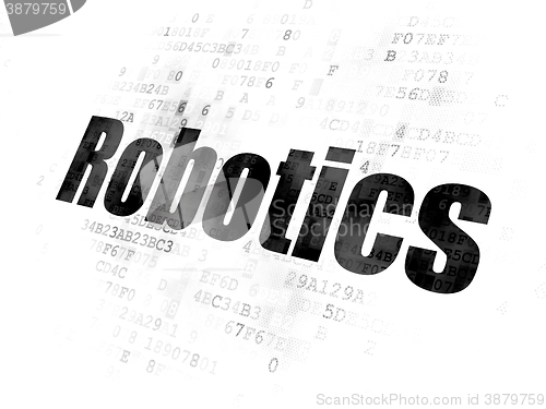 Image of Science concept: Robotics on Digital background