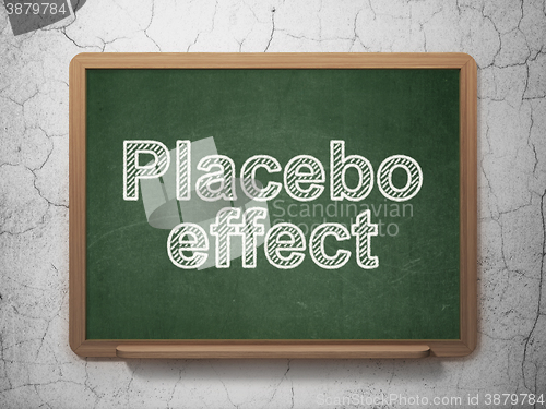 Image of Medicine concept: Placebo Effect on chalkboard background