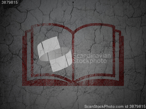 Image of Science concept: Book on grunge wall background