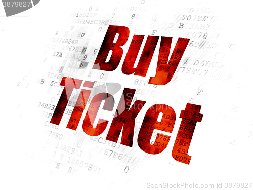 Image of Travel concept: Buy Ticket on Digital background