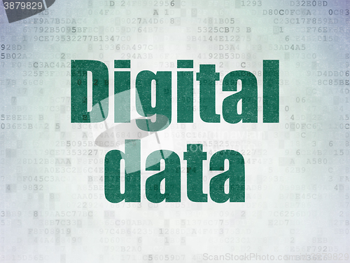 Image of Data concept: Digital Data on Digital Data Paper background