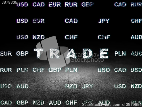 Image of Business concept: Trade in grunge dark room