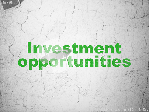 Image of Business concept: Investment Opportunities on wall background