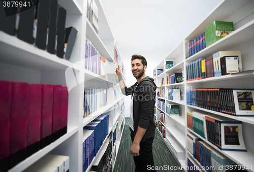 Image of student study  in school library