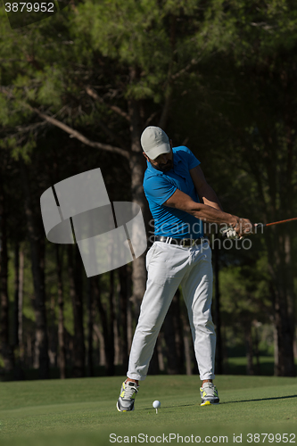 Image of golf player hitting shot