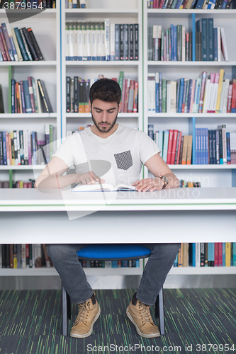 Image of student study  in school library