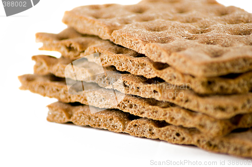 Image of Swedish Crisp-Bread Isolated On White Background