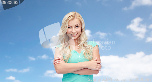 Image of happy smiling young woman or teenage girl