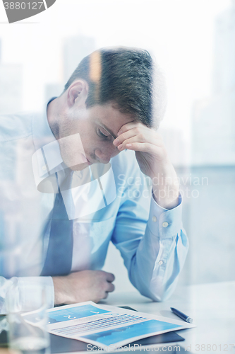 Image of businessman having problem in office