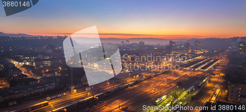 Image of Panorama of Ljubljana, Slovenia, Europe.