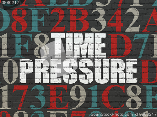 Image of Timeline concept: Time Pressure on wall background
