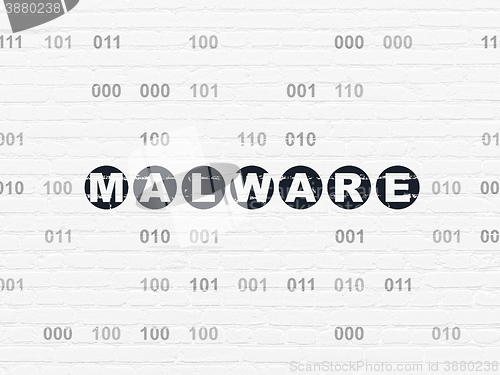 Image of Security concept: Malware on wall background