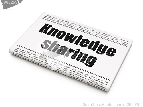 Image of Learning concept: newspaper headline Knowledge Sharing