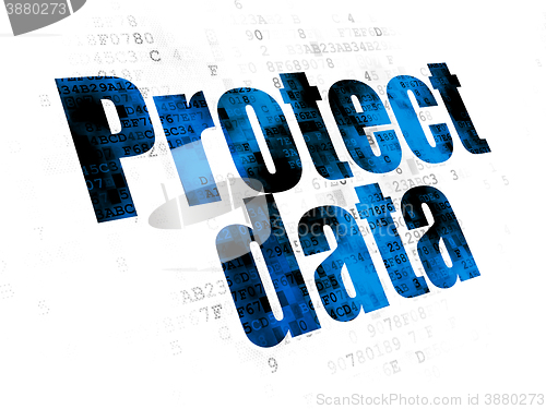 Image of Safety concept: Protect Data on Digital background