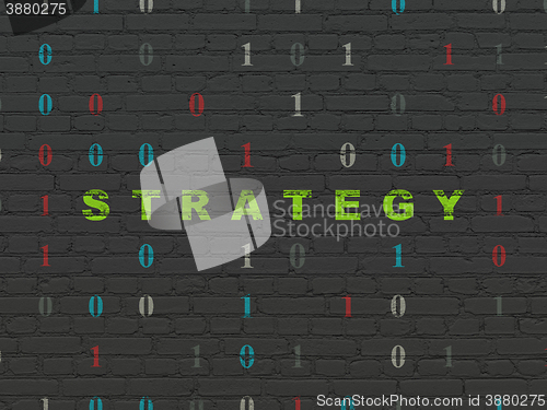 Image of Business concept: Strategy on wall background