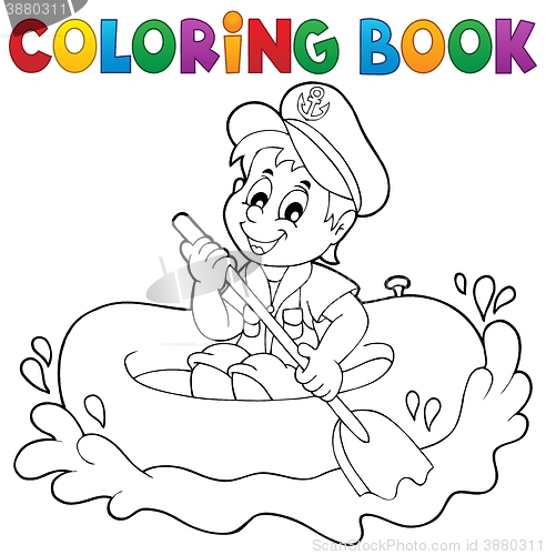 Image of Coloring book little sailor theme 1