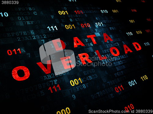 Image of Data concept: Data Overload on Digital background