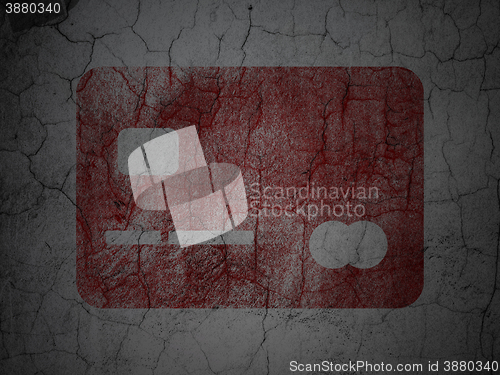 Image of Currency concept: Credit Card on grunge wall background
